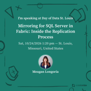 Meagan will take a technical look at the full replication process, tracing changes from the source database through how data lands and is retained in OneLake.